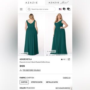 Azazie bridesmaids dress